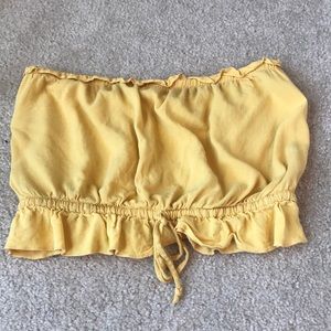 Yellow LA Hearts Strapless Top
